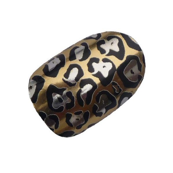 Chix Nails Nail Wraps Gold Jaguar Animal Print Fingers Toes Vinyl Foils Beauty