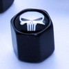 LED-Mafia 4 Valve Caps + Key Fob – Skull Black
