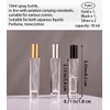 Sndperiexam 4 Pcs 10ML Travel Refillable Glass Mini Perfume Bottles,