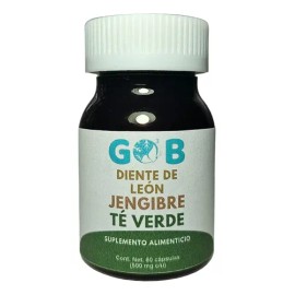 Diente De León, Jengibre, Té Verde 60 Cápsulas - Suplemento Sabor Sin sabor                                                                           