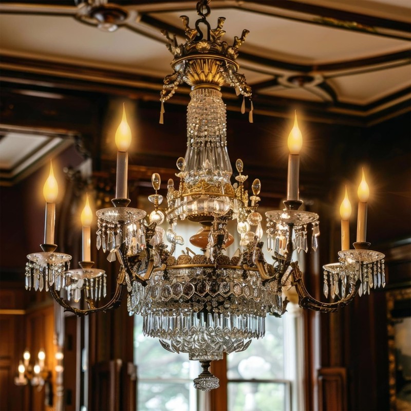 Creative Hobbies® Silicone Dipped, Country Style, Electric Candle Lamp Chandelier