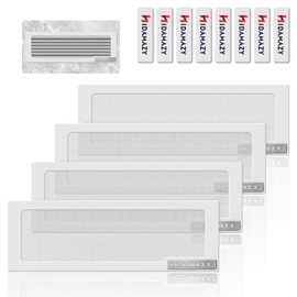 Floor Register Vent Cover 4"x12", Air Vent Screen Cover Magnetic Vent Covers for Ceiling Vent Register PVC Mesh Cover for Home Ceiling/Wall/Floor Air Vent Filters (White, 4 Pack, Φ0.8mm)