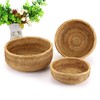 Sumnacon Set of 3 Round Rattan Fruit Baskets Serving Bread
