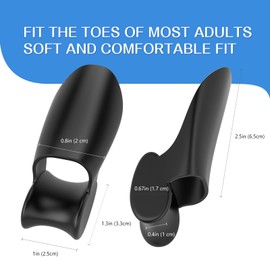 Promifun Gel Bunion Cushion Protector with Separator for Big Toe for Women Men Overlapping Toes, Bunions, Big Toe Alignment, Hammertoe Corrector and Spacer - 10 Pack Black