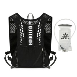 DOINEUFL Adjustable Running Vest Running Backpacks Functional 5L Hydration Pack , with 1.5L Hydration Bladder for Running, Cycling, Hiking & Marathons (Hydration Vest with 1.5 L water bladder)