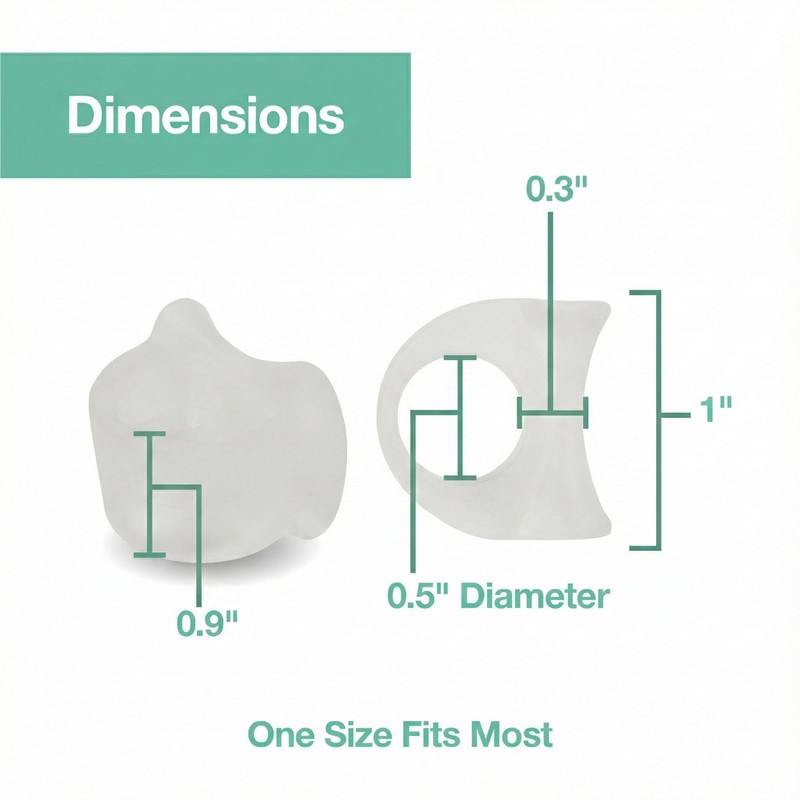 ZenToes Firm Gel Toe Separators for Overlapping Toes, Bunions, Big
