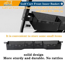 Mixopoly Golf Cart Front Inner Basket for EZGO TXT/RXV 2008-up, Solid Dash Storage Tray Organizer, Sturdy and No Rattles