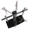 kenable Universal Pedestal Swivel & Tilt TV Stand Glass for