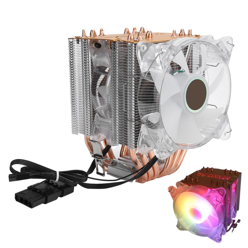 LANSHUO CPU Cooler Computer Supplies 4Pin for Intel LGA/775/1155/1156/1366 AMD/AM2/AM2+/AM3