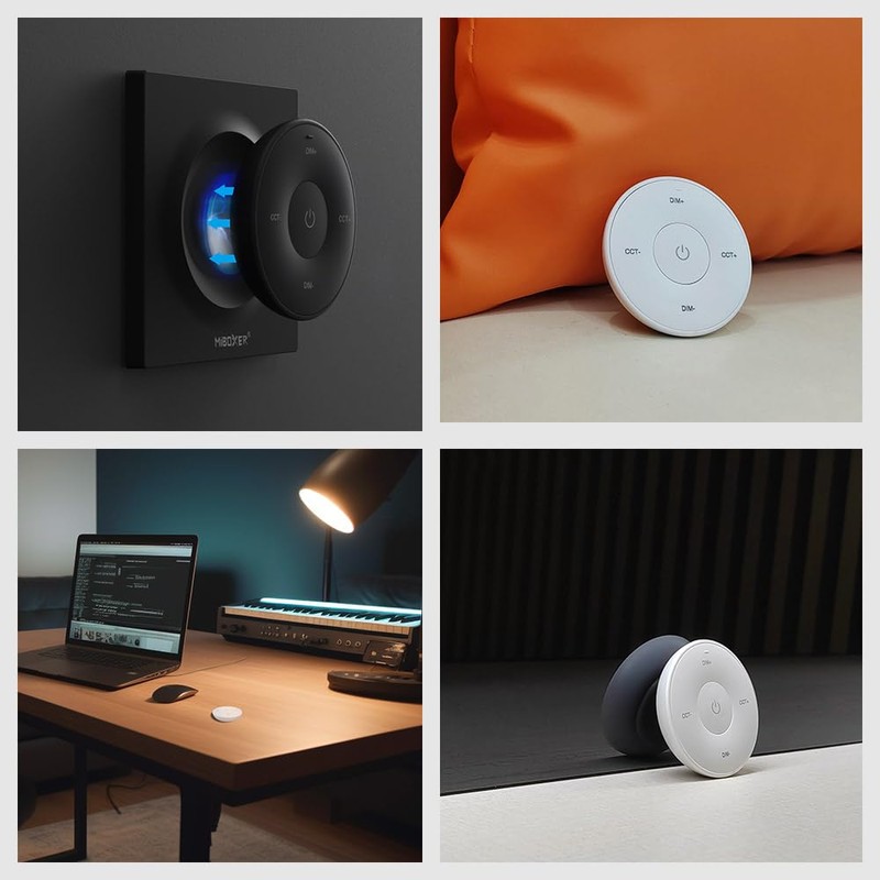 LIGHTEU, Milight Miboxer 2.4GHz Panel Remote with Magnetic Holder, Color