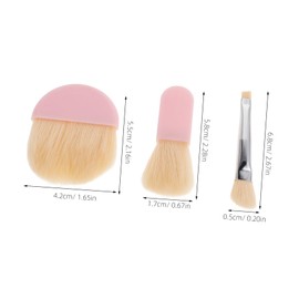 BIUDECO Mini Travel Makeup Brush Set 7-Piece Cosmetic Brushes with Case for Women Portable Blush Eyeshadow and Detail Applicators for-