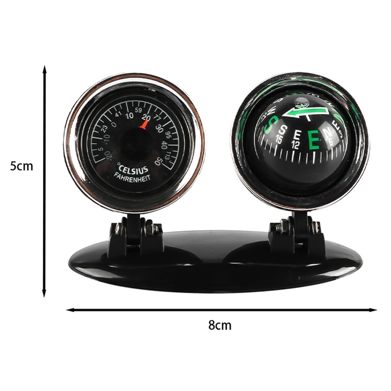 VOANZO 2 in 1 Car Thermometer Compass Outdoor Vehicle Mounted