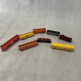 AHM/Rivarossi Vintage Lot Of 8 AHM HO Scale Train Cars. New in Box, Good Condition