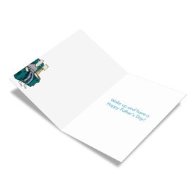 NobleWorks - 1 Funny Father's Day Card with Envelope - Humor Greeting Card for Dads, Stepdad, Grandpa - Motion-Activated Dad C3570FDG