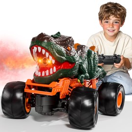 LILYBUDS 2.4GHz Remote Control Dinosaur Car Toys Gifts for 3 4 5 6 Year Old Boys Kids, Remote Control Dinosaur Car Trucks Toys for Kids Boys 3-5 4-7 8-12, Dinosaur Toys for 3 4 5 Year Old Boys