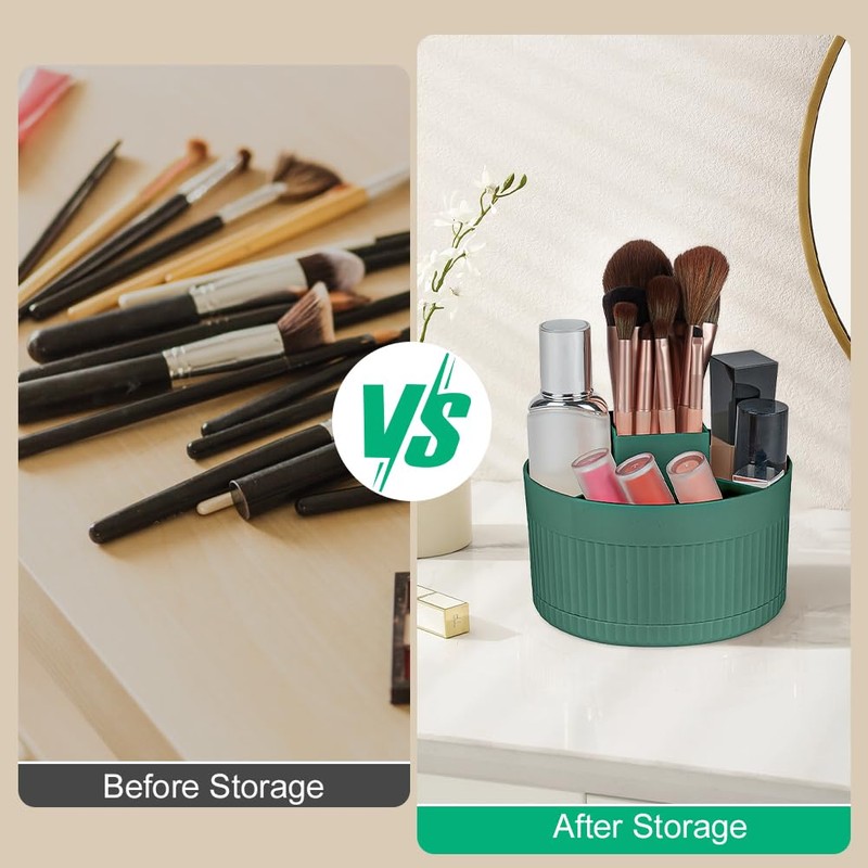 LOPHE 360°Rotating Makeup Brush Holder, Make Up Brush Organiser with