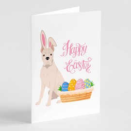 White Boxer Easter Greeting Cards and Envelopes Pack of 8