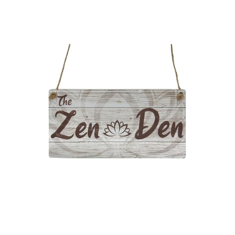 Second Ave The Zen Den Relax Wooden Hanging Rectangle Home