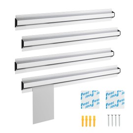4 Pack 16 Inch Aluminum Ticket Holder for Restaurant, Slide Check Rack for Kitchen Orders, Cafe Bills, and Bar Tabs