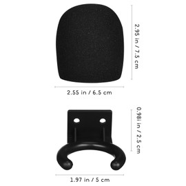 Milisten 4 Sets of Microphone Wall Hangers with Microphone Foam Covers, Microphone Wall Mount Holder, Microphone Rack, Wireless Microphone Hanging Hooks with Screws for KTV Home