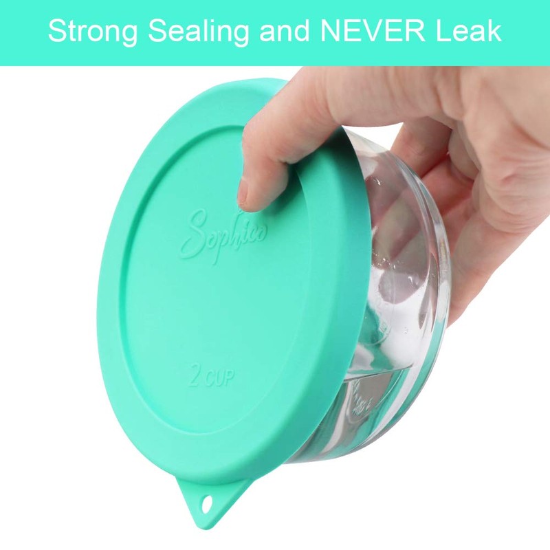 Sophico 2 Cup Round Silicone Storage Cover Lids Replacement for