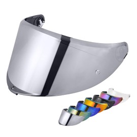 VCOROS K6 Helmet Visor Replacement - K6 Helmet Visor Motorcycle Face Shield Replacement for K6 K6s (Chrome Silver)