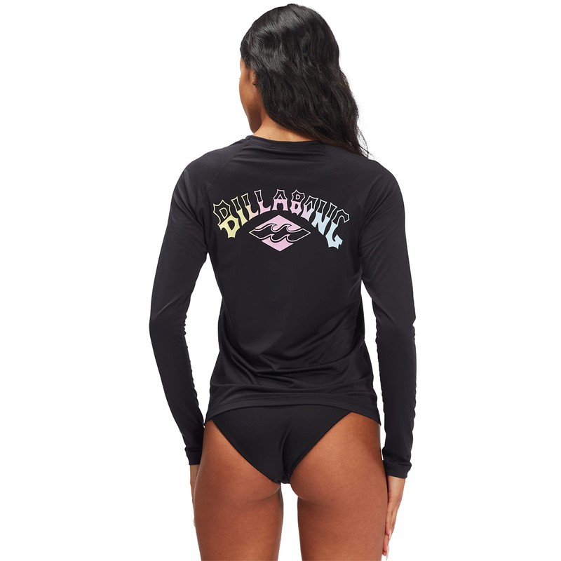 Billabong Women's Classic Long Sleeve Rashguard, Black, Small