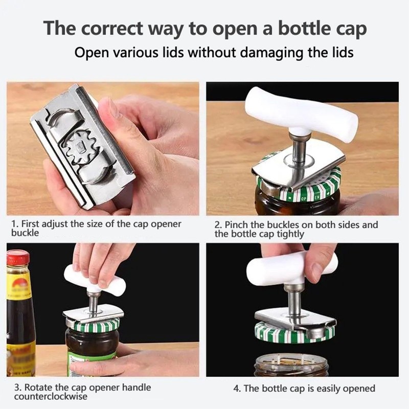 2 Pieces of Labor-Saving Cap Screwing Device, Creative Cap Opener,