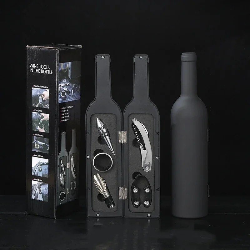 3/5-Piece Wine Opener Accessory Set – Stainless Steel Corkscrew, Foil