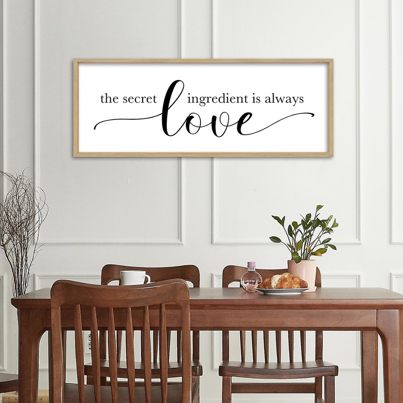 YWMZYKJGS The Secret Ingredient Is Always Love Wall Decor Sign