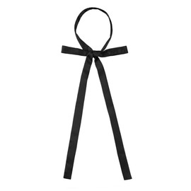 Allegra K Women's Long Self Tie Solid Color Ribbon Bowknot Neckwear Cosplay Elegant Neck Bowtie One Size Black