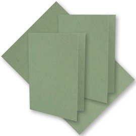 25 x Green Vintage Kraft Paper Folding Cards 105 x 148 mm - DIN A6 - Green - Recycled - 220 g Blank Folding Cards - Environment by Gustav Neuser