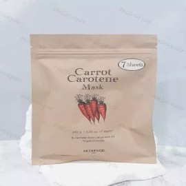 Skin Food 스킨푸드 캐롯 카로틴 마스크 7매입 파우치타입 당근패드 당근마스크(SH) Skinfood Carrot Carotene Mask 7 Sheets Pouch Type Carrot Pad Carrot Mask (SH)