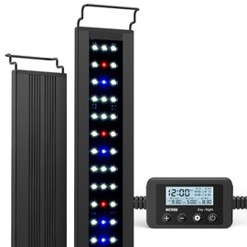 NICREW C10 Plants LED Aquarium Light, 18-24 in, 13 Watts, Full Spectrum Fish Tank Light with Timer, Day and Night Cycle, Brightness Adjustable