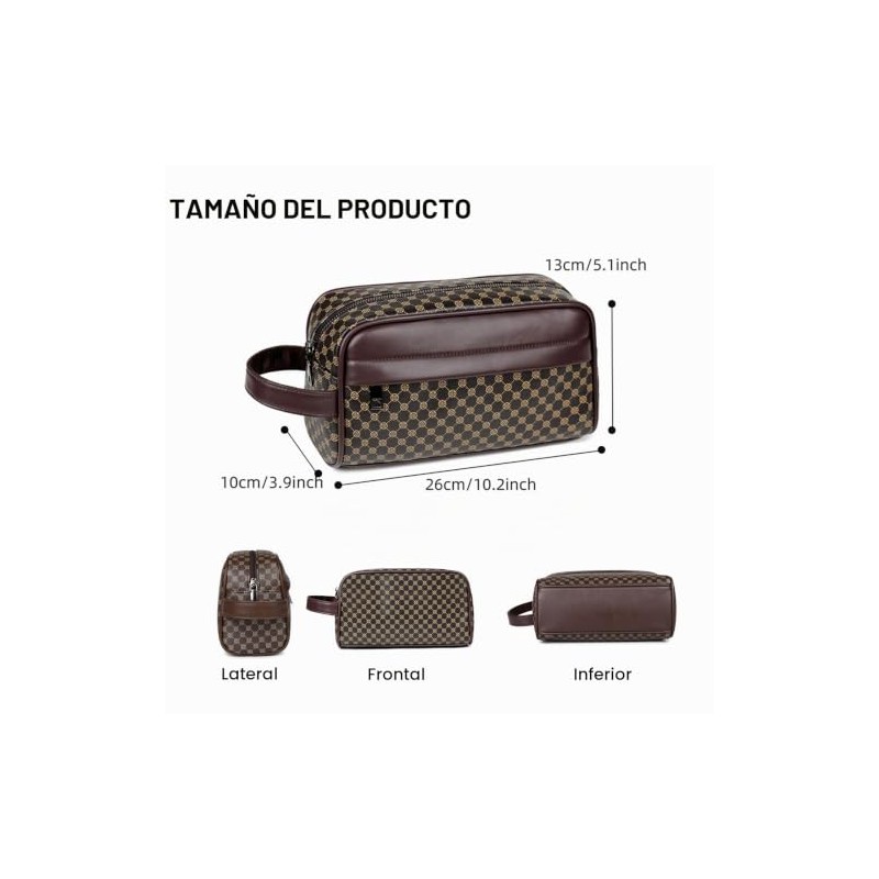 Neceser de Viaje con Manija, Bolsa de Aseo Impermeable Gran