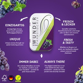 Wonder Toothpick - Flavored Toothpicks - Infused with Natural Flavors for Long-Lasting Freshness - Portable & Convenient - 100 picks