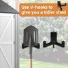 6pcs Shed Hooks for Rubbermaid Fasttrack, Plastic Multi Purpose Shed