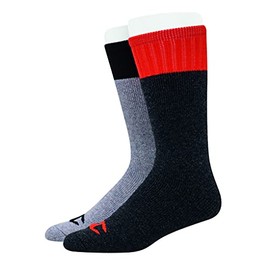 Champion Men's Outdoor Double Dry 2-Pair Pack Crew Socks, Dynamic Orange/Back, One Size