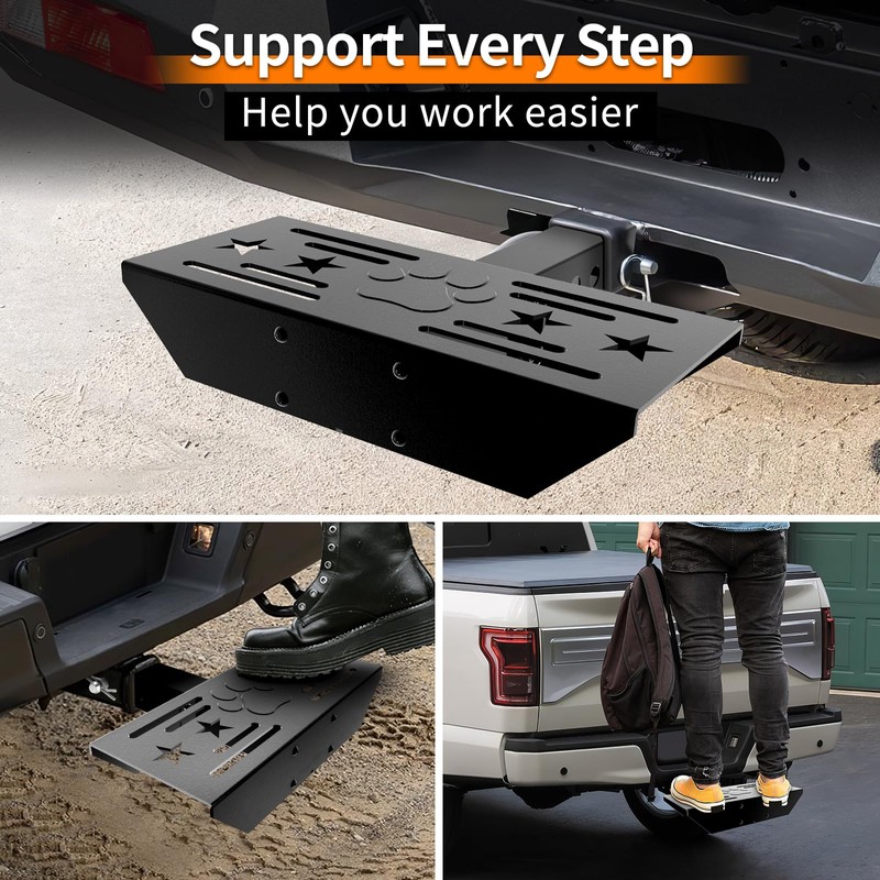 VKU Hitch Step for 2 Inch Receiver Classical Stars and