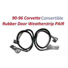 RESTO-RUBBER 1990-1996 Corvette Door Weatherstrip PAIR Convertible Models Rubber Seals NEW