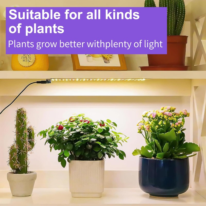SciFiVisi Plant Lamp LED Full Spectrum (Pack of 2, White)