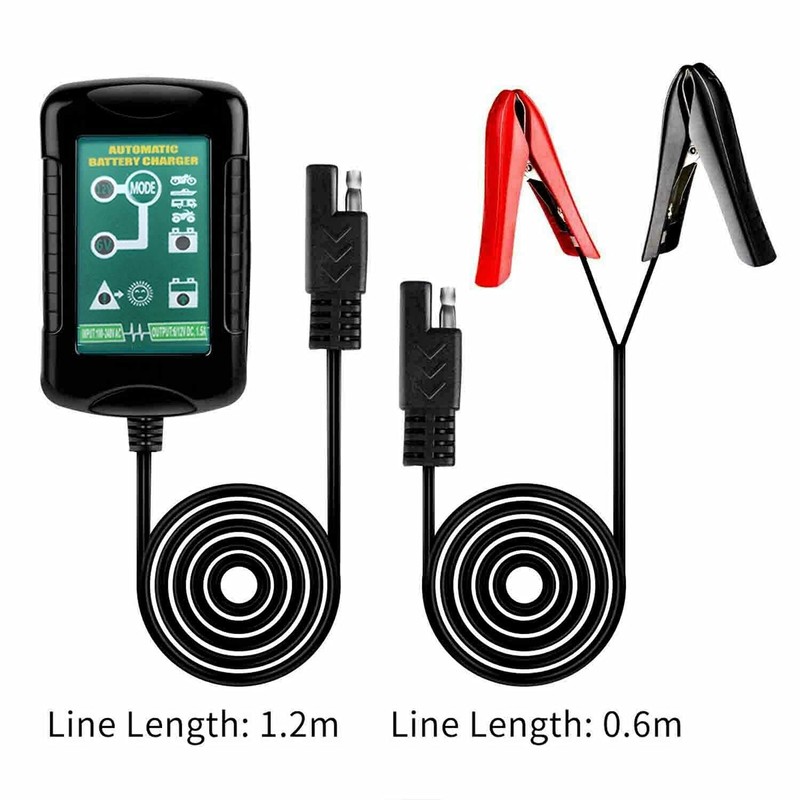 6V 12V Battery Charger and Maintainer: 1.5 AMP Powersport Battery