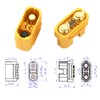 Amass AS150U Conector de alta corriente CC, cabeza de plátano,