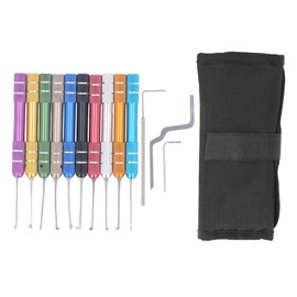 10PCS Tap Extractors with 3 Auxiliary Wrench Stainless Steel Stripped Broken Tap Remover Tool Kit Color Handle