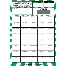 Totally Bonkers - Gymnastics (40) Fundraising Scratch Cards - 40 Square - A6 (148x105mm) -10 Pack - TB0046 - Blind Card