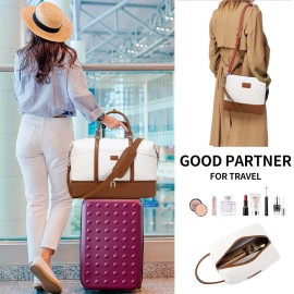 Stuery Weekender Bags for Women with Toiletry Bags Large Overnight Bags Travel Duffe...