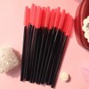 50 piezas/paquete de cepillos desechables de silicona para pestañas, varitas