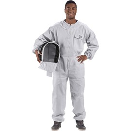 Bees & Co U74 Natural Cotton Beekeeper Suit with Fencing Veil
