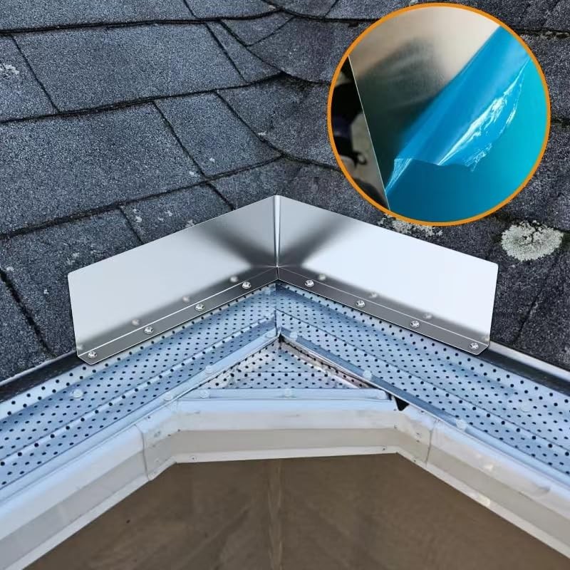 4 PCS Gutter Valley Splash Guards,Rain Gutter Valley Roofing Gutter