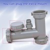 2 Pcs 45mm Kitchen Sink Waste Pipe Blanking Cap, Female